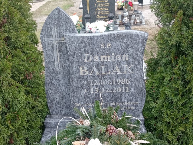 Damian Balak 1986 Brzeźnica lubuskie - Grobonet - Wyszukiwarka osób pochowanych